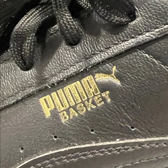 Puma Men's Black Leather Sneakers 12 - Picture 5 of 11